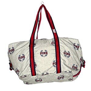 Victoria's Secret Duffle Bag PINK Campus Logo Gray Duffle Bag